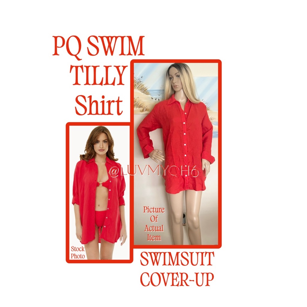 PQ SWIM Linen Tilly Shirt Cover up